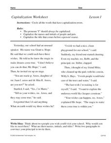 Language Arts Worksheets Worksheet for 7th - 12th Grade | Lesson ...