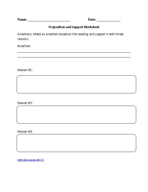 seventh grade language arts worksheet