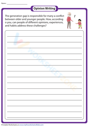 seventh grade writing worksheet