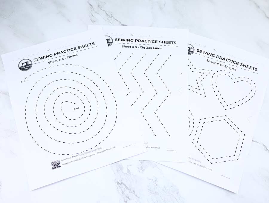 Printable Sewing Practice Sheets To Perfect Your Stitches ⋆ Hello ...