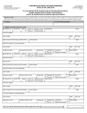 Sf86 - Fill Online, Printable, Fillable, Blank | pdfFiller