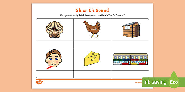 sh and ch worksheet