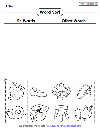 Sh or Ch Sound Phonics Worksheet - FREE English Resource - Twinkl
