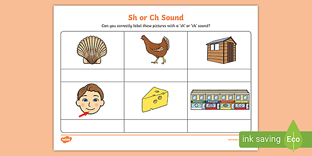 The SH Digraph Worksheet for kids