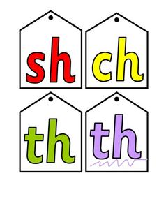 Diagraphs ch, sh, th, wh Worksheet for 1st - 2nd Grade | Lesson Planet