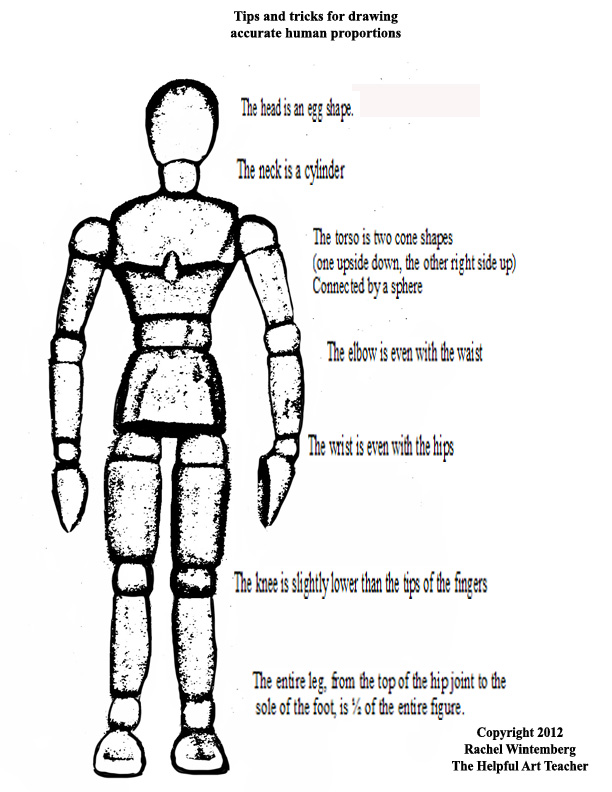 The Helpful Art Teacher: HUMAN PROPORTION: SIMPLIFYING THE FIGURE ...