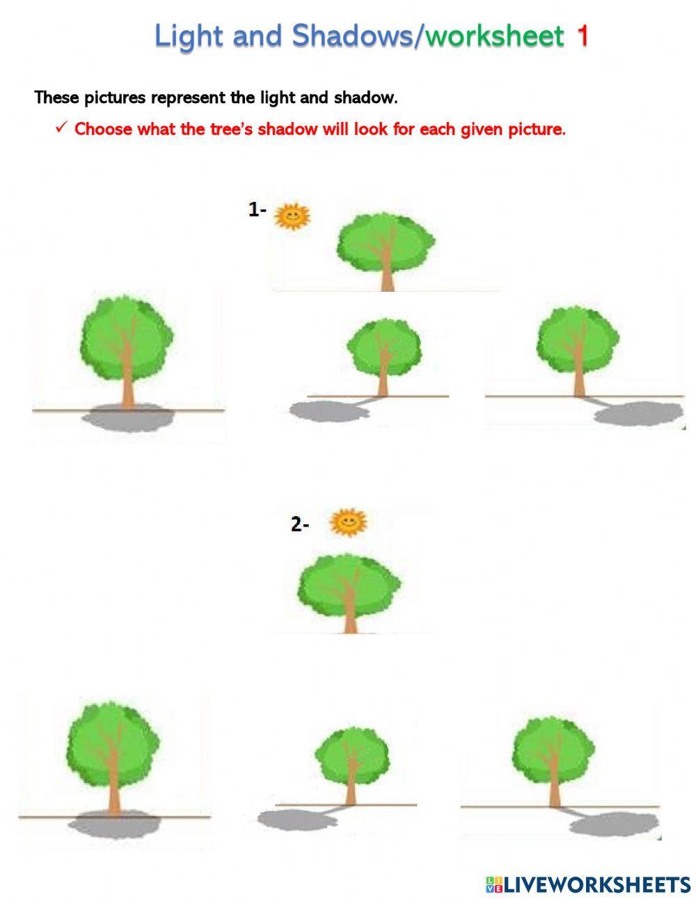 Explore Shadows A Worksheet For Understanding Light And Darkness