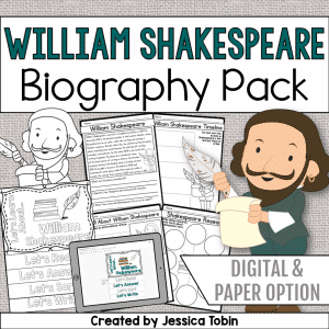 William Shakespeare Biography Pack - Elementary Nest