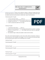 Shame &  Self Compassion Worksheet | PDF