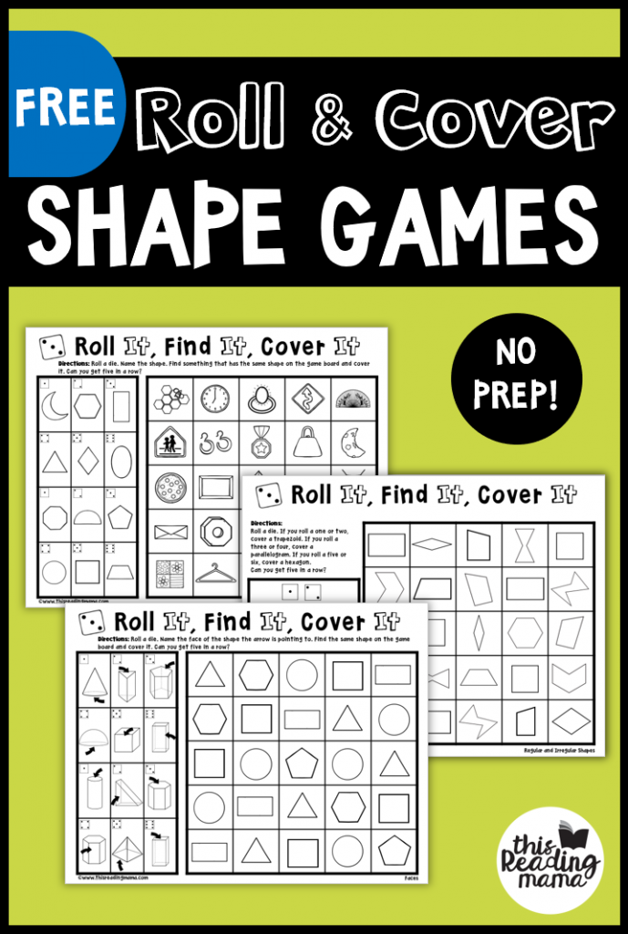 No Prep Shape Games: for 2D and 3D Shapes - This Reading Mama