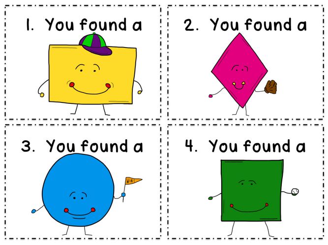 Take Me Out to the Shape Hunt Classroom Activity Worksheet ...