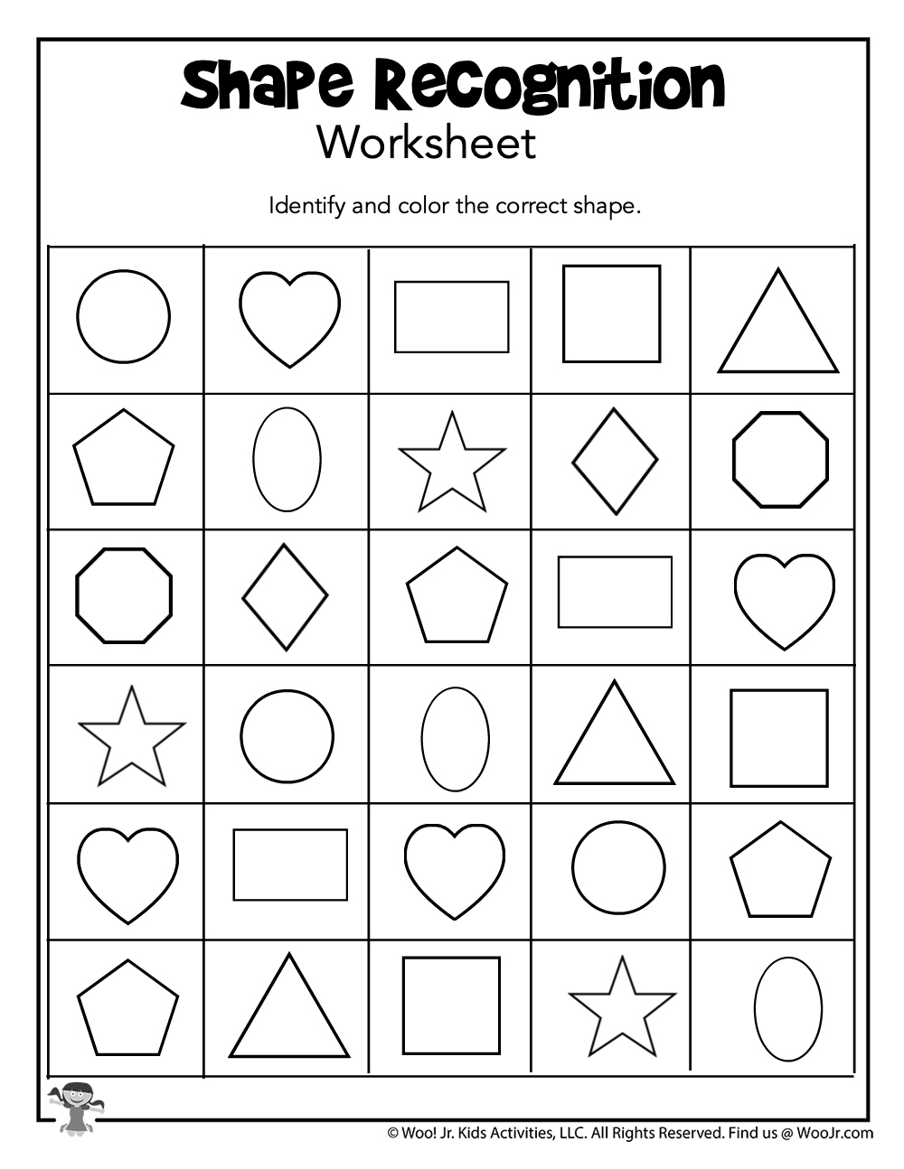 Shape and Pattern Recognition Worksheets | Woo! Jr. Kids ...