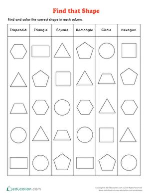 Find That Shape | Worksheet 