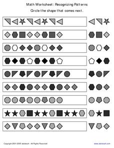 Recognizing Math Patterns Worksheet for 2nd - 4th Grade | Lesson ...