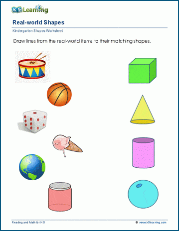 Shapes Worksheets for Kindergarten | Worsheets library