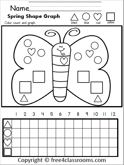 Free Butterfly Shapes Graphing Worksheet - Free Worksheets ...