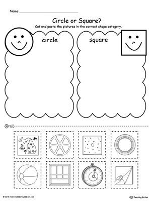 FREE* Shape Sorting: Place the Circles and Squares into the ...