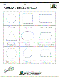 shape tracing worksheet age 3