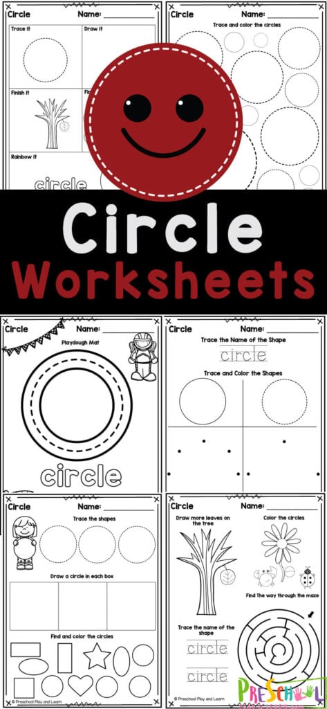 ? FREE Printable Circle Tracing Shape Worksheets for Preschool