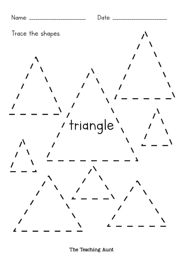 Shapes Tracing Worksheets Free Printable - The Teaching Aunt