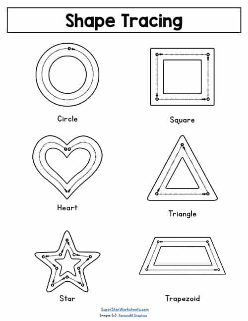 Shape Tracing Worksheets -Worksheets Library