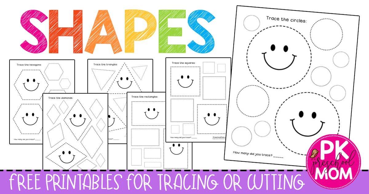 Shape Tracing Worksheets - Preschool Mom