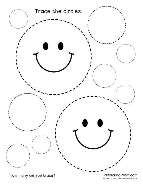 Shape Tracing Worksheets - Preschool Mom
