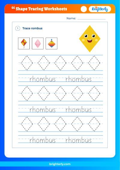 Free Printable Shape Tracing Worksheets for Kids [PDFs] Brighterly.com