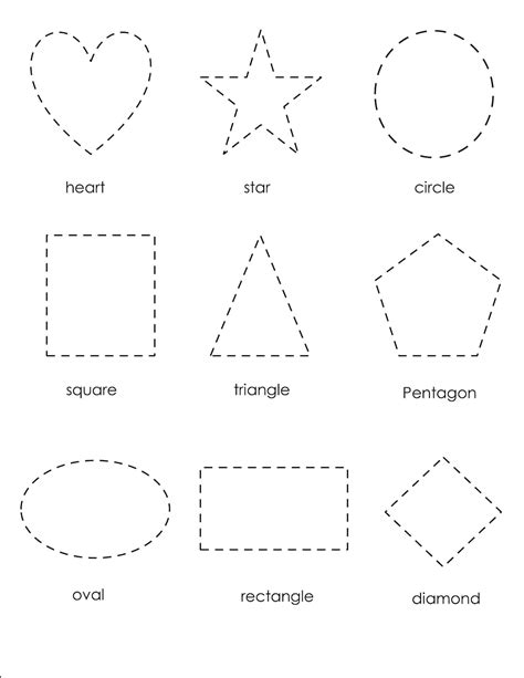 Shapes Tracing Printable