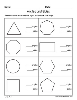 shape worksheet 2nd grade