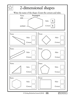 Looking at shapes | 1st grade, 2nd grade Math Worksheet | GreatSchools