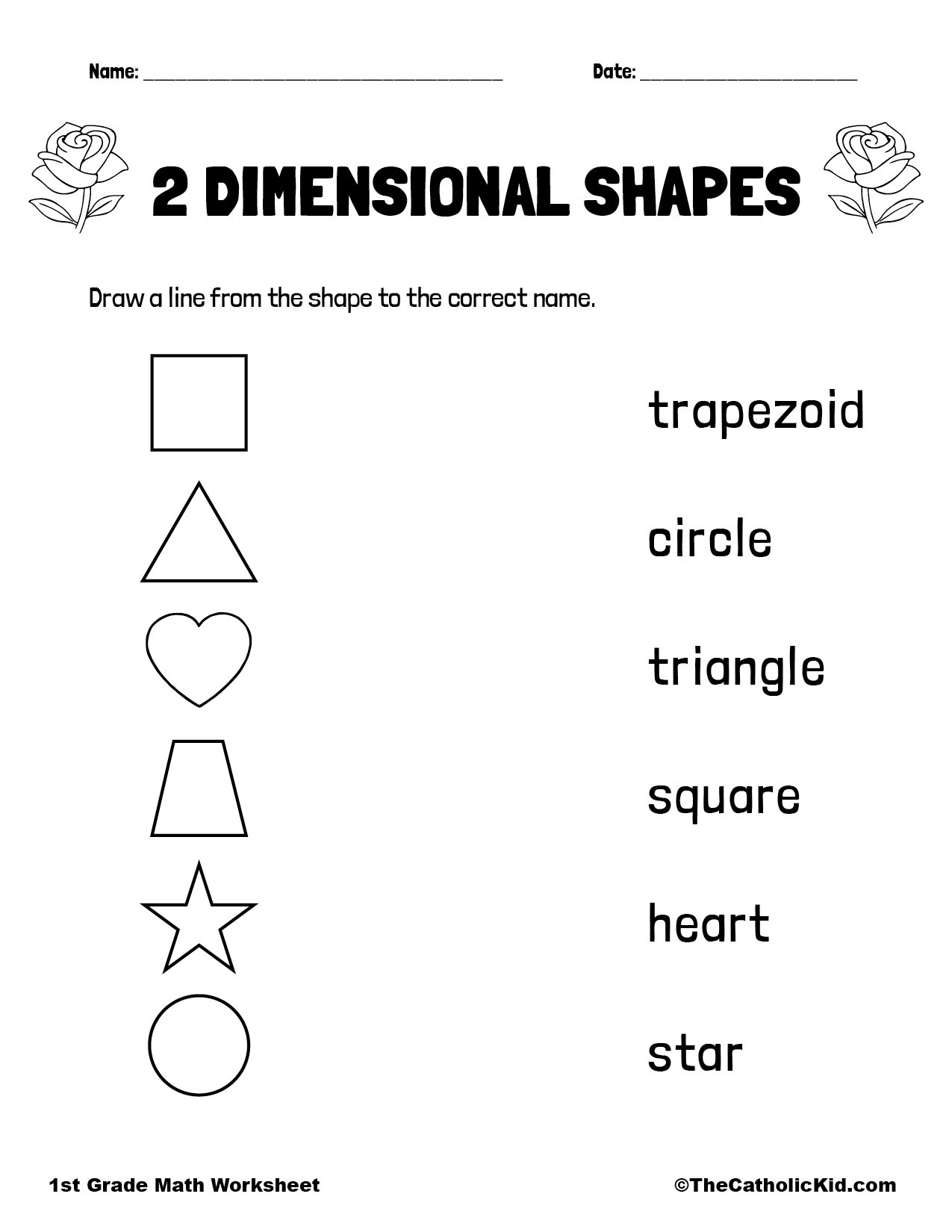 2 Dimensional Shapes - TheCatholicKid.com