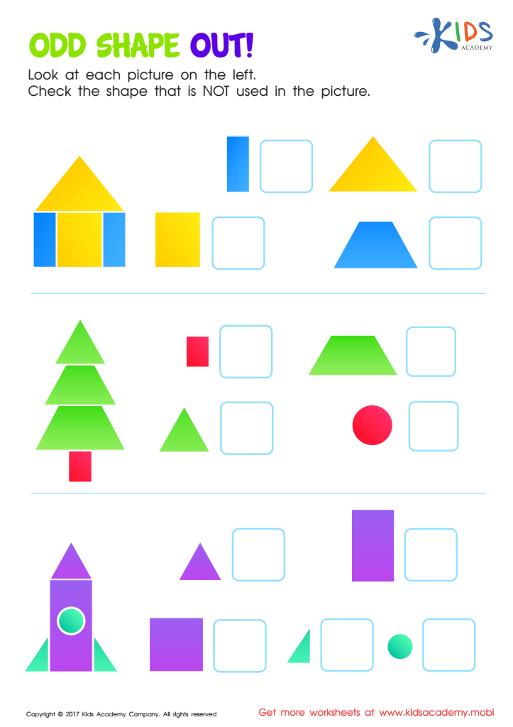shape worksheet for first grade