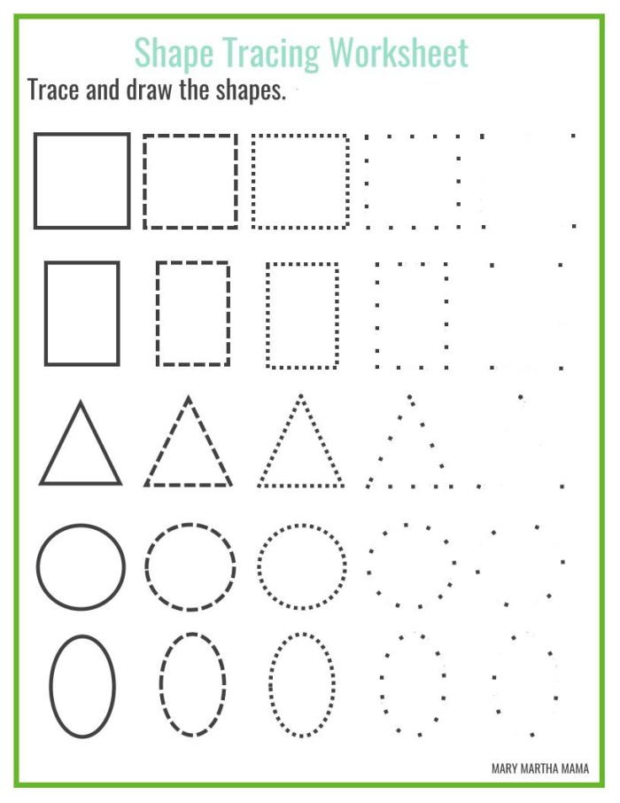 shape worksheet for