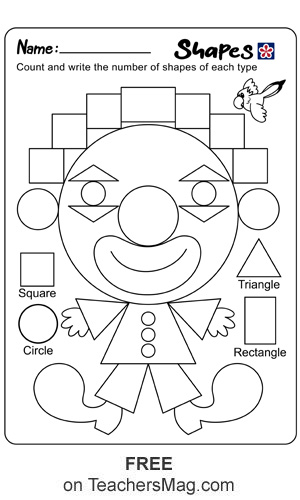 Shapes and Colors Worksheets for Kindergarten Students ...