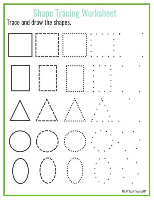 Shapes Worksheets for Kids | AllFreePaperCrafts.com