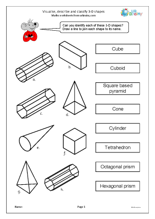 Geometry (Shape) Maths Worksheets for Year 4 (age 8-9) - URBrainy.com