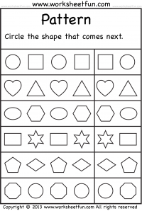 shapes patterns worksheet