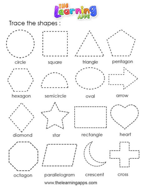 shapes tracing worksheet