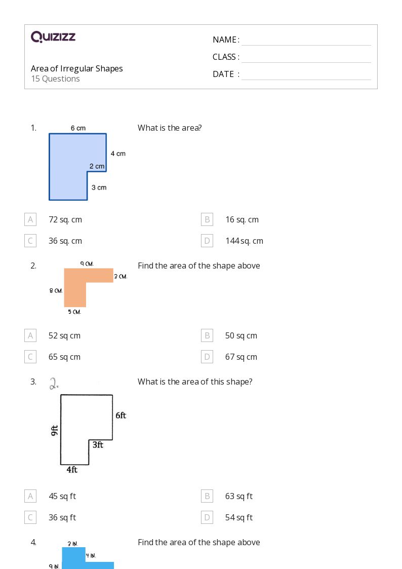 50+ Area of Compound Shapes worksheets for 3rd Grade on Quizizz ...