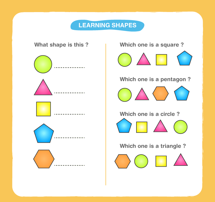 shapes worksheet for first grade