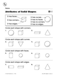 shapes worksheet for first grade