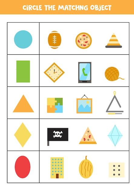Premium Vector | Worksheet for learning geometrical shapes ...