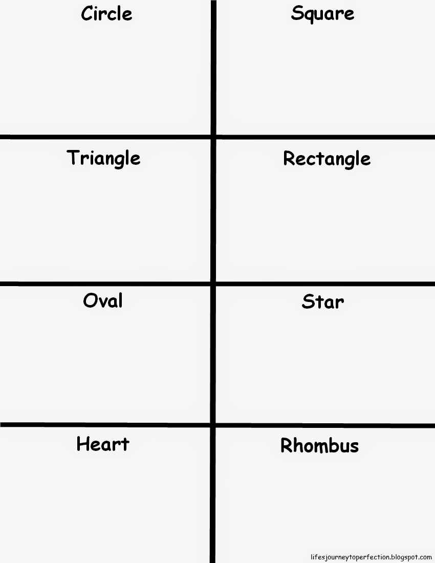 Lifes Journey To Perfection: Preschool Shapes Worksheet
