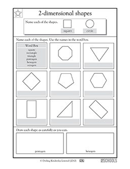 Naming shapes #2 | 2nd grade Math Worksheet | GreatSchools