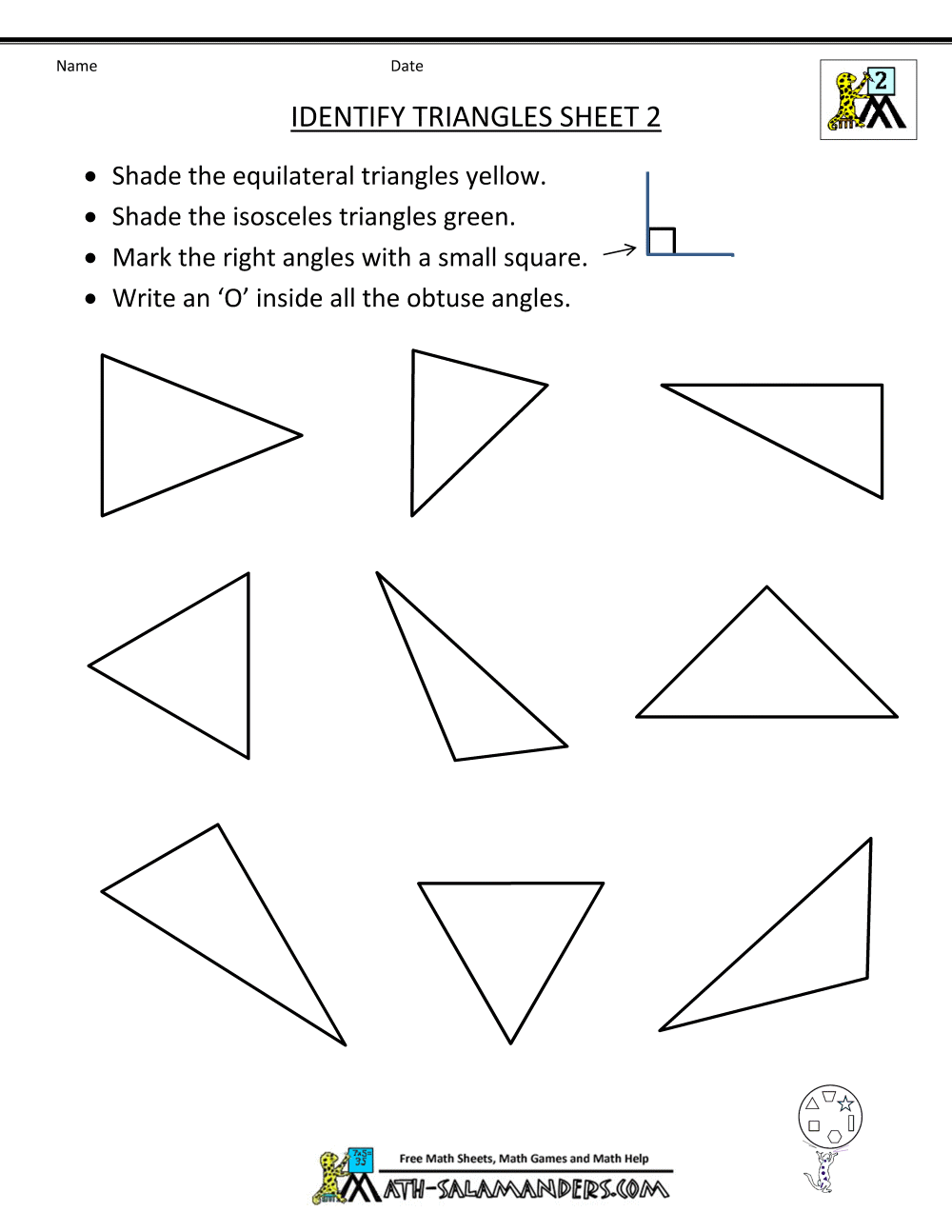 2d Shapes Worksheets