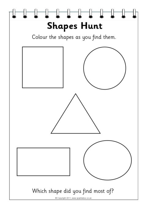Shapes Hunt and Survey Worksheets (SB5067) - SparkleBox