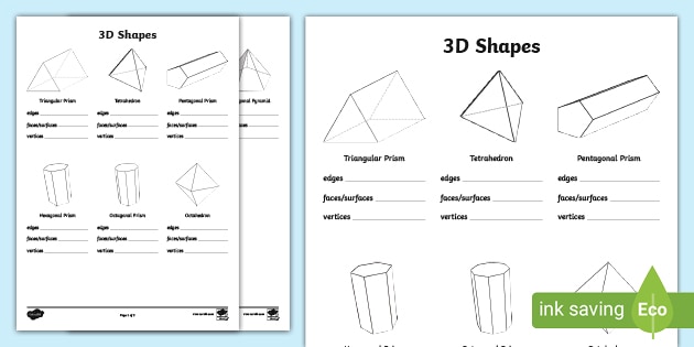 3D Shapes - KS2 Worksheets | Primary Resources - Twinkl