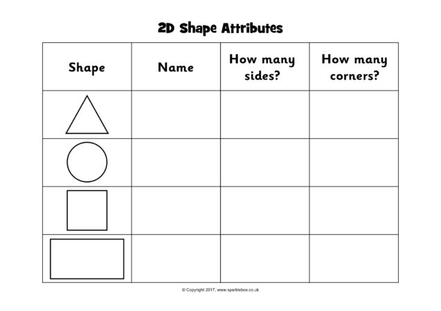 shapes worksheets uk