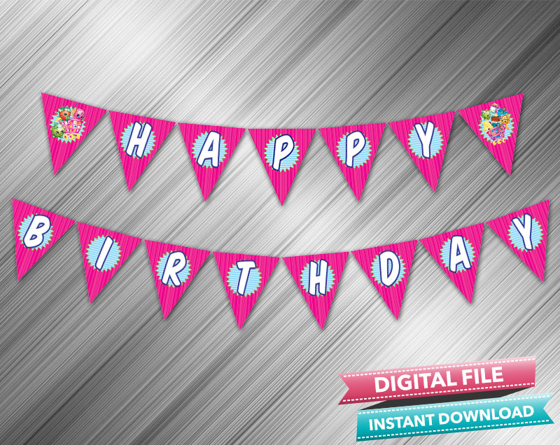 shopkins happy birthday banner printable